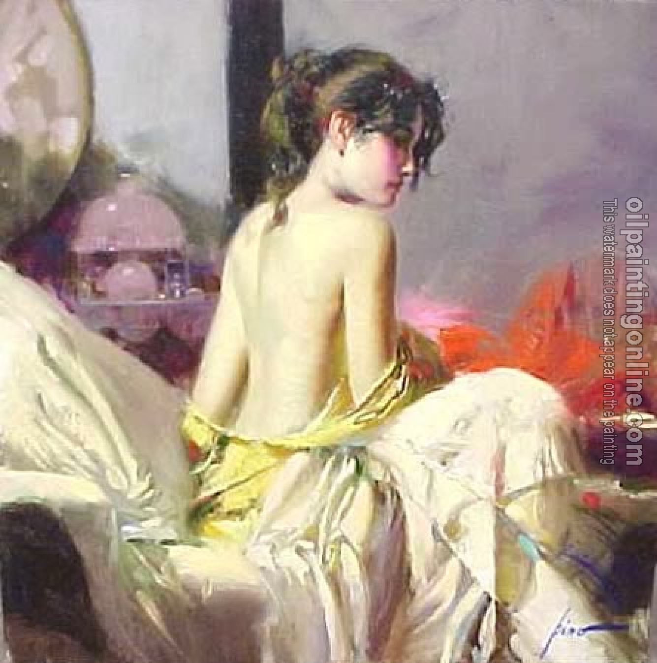 Pino Daeni - Impression oil painting.